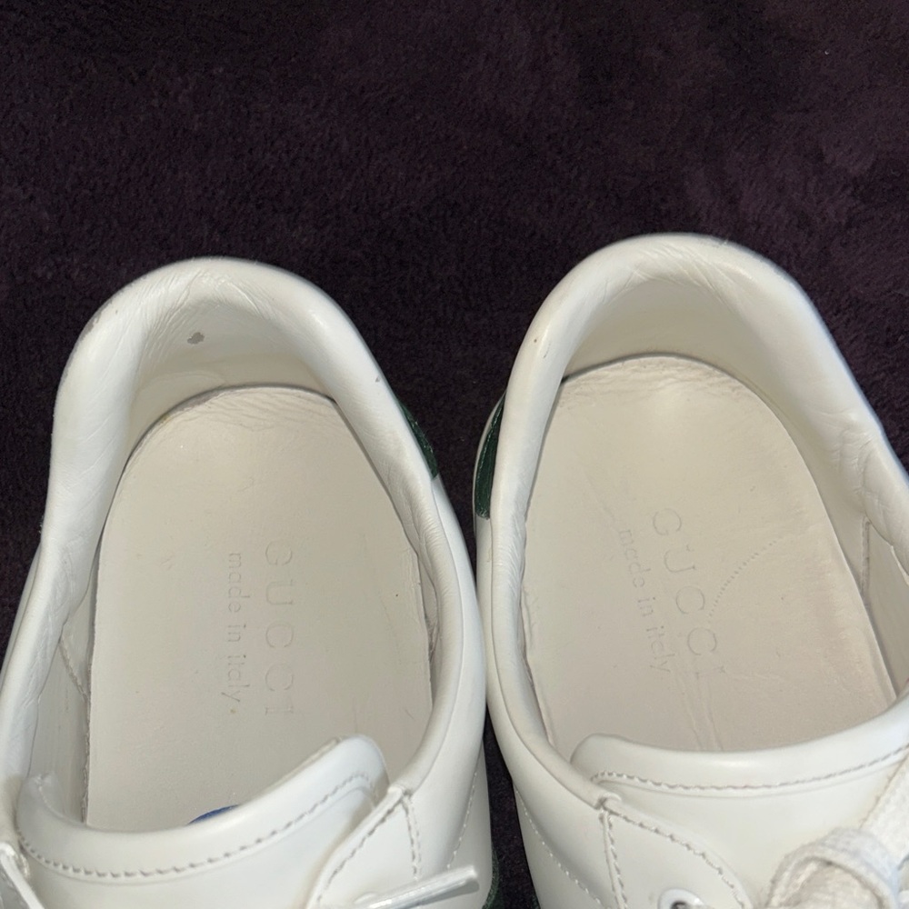 Gucci White Sneakers with Red and Green Stripes - Picture 5 of 12